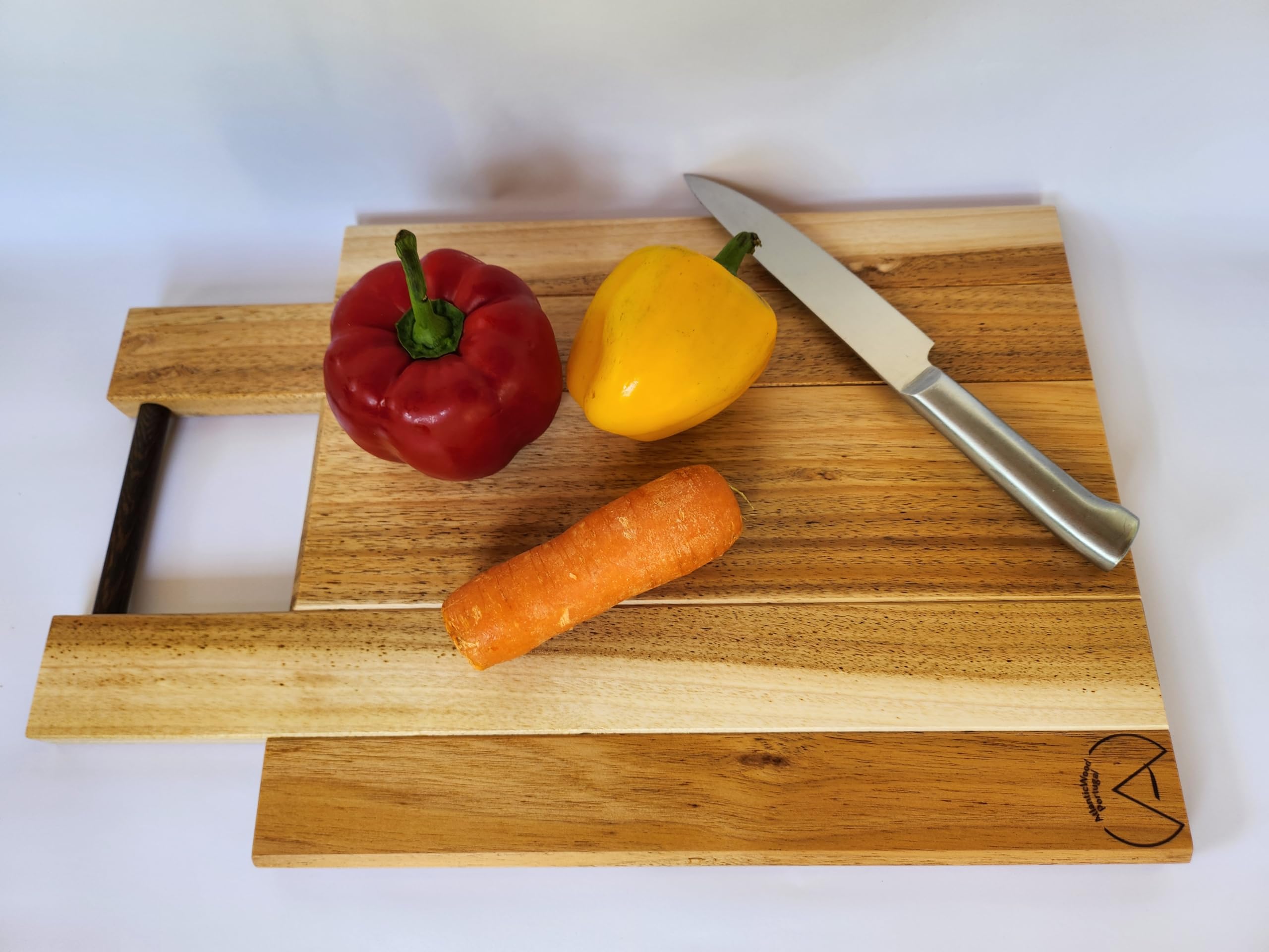 Tábua de corte AW Lisboa de madera natural para cocina y preparación diaria de alimentos