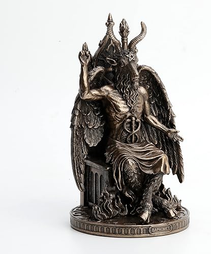 Miniatura 2 de Veronese Design Estatua de resina de Baphomet de 9 12 pulgadas, regalo oculto de bronce antiguo