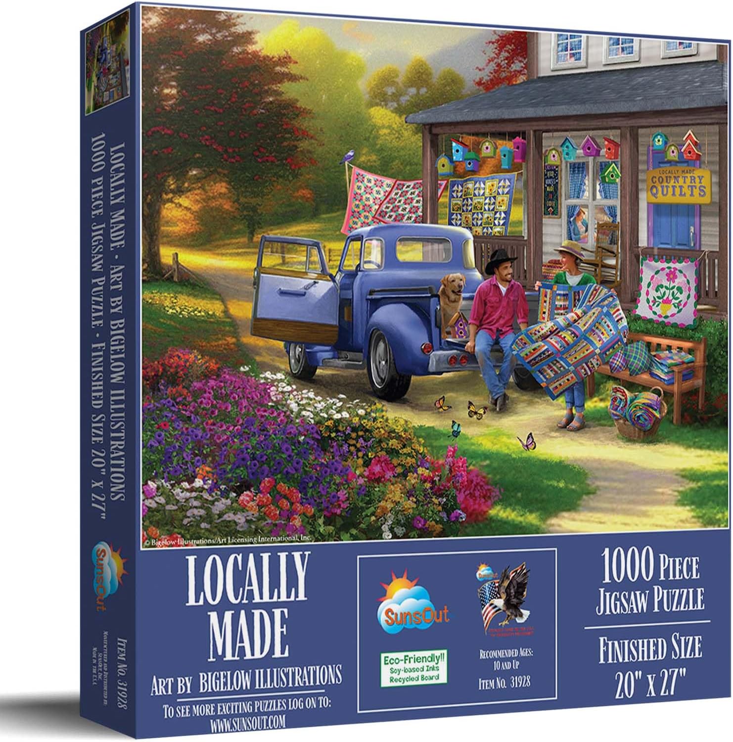 SUNSOUT INC - Locally Made - 1000 pc Jigsaw Puzzle by Bigelow Illustrations - Finished Size 20" x 27" - MPN# 31928