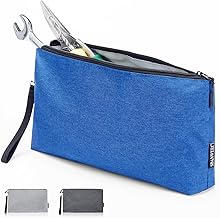 1 Pack 12 Inch Tool Bag Zipper Pouch, Small Tool Pouch, Utility Multipurpose Storage Organizer for Tolls, Pencils, Stationary, Travel (Blue)