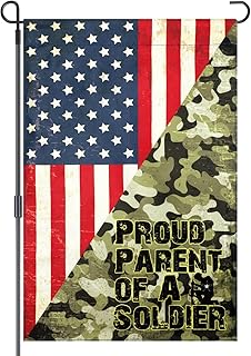 US Army Proud Parent of a Soldier Flag Us Garden Military Flag Patriotic American Stars Stripes Independence Day Yard Decor Veteran Gifts for Outside House Decoration Banner for Army Party