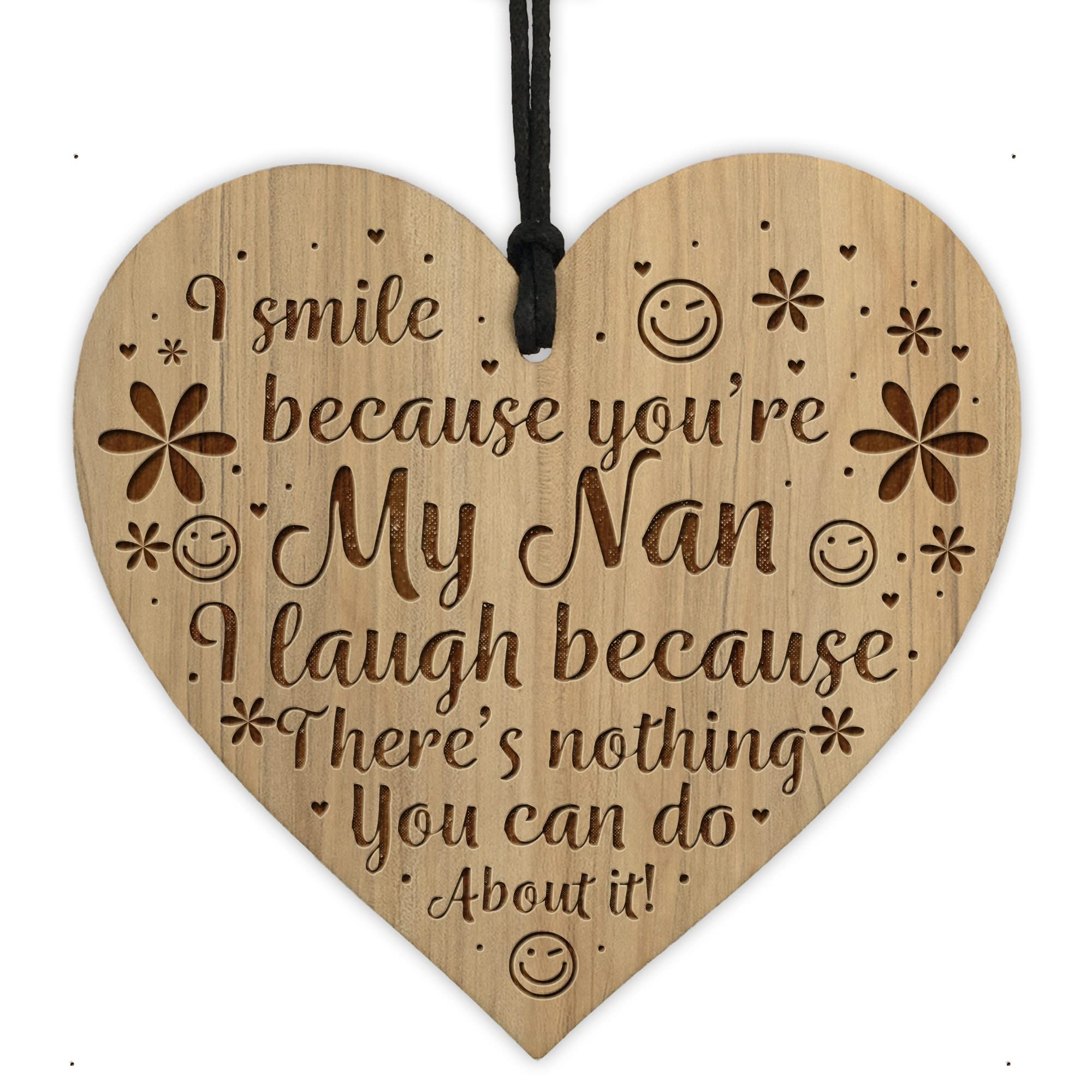 Red Ocean Funny Nan Gift Birthday Christmas Engraved Heart Nan Gift From Grandchildren Keepsake
