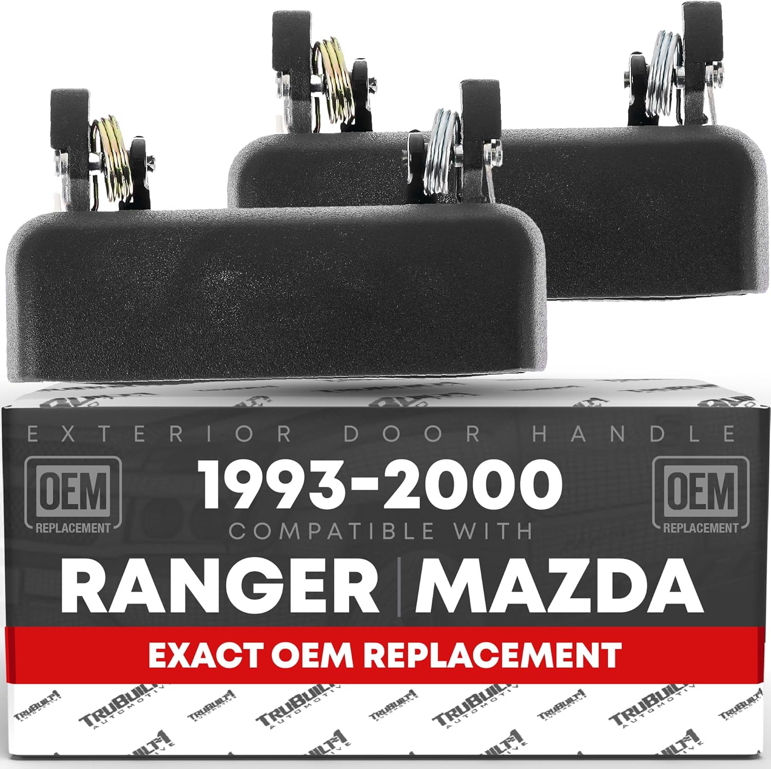 T1A Tailgate Handle Latch Assembly, Upgraded Metal - Compatible with 1993-2003 Ford Ranger; 1994-2010 Mazda B2300, B4000, 98-01 Mazda B2500, 94-08 Mazda B3000 - OEM F87Z-9943400-AAF, 79603, FO1915103