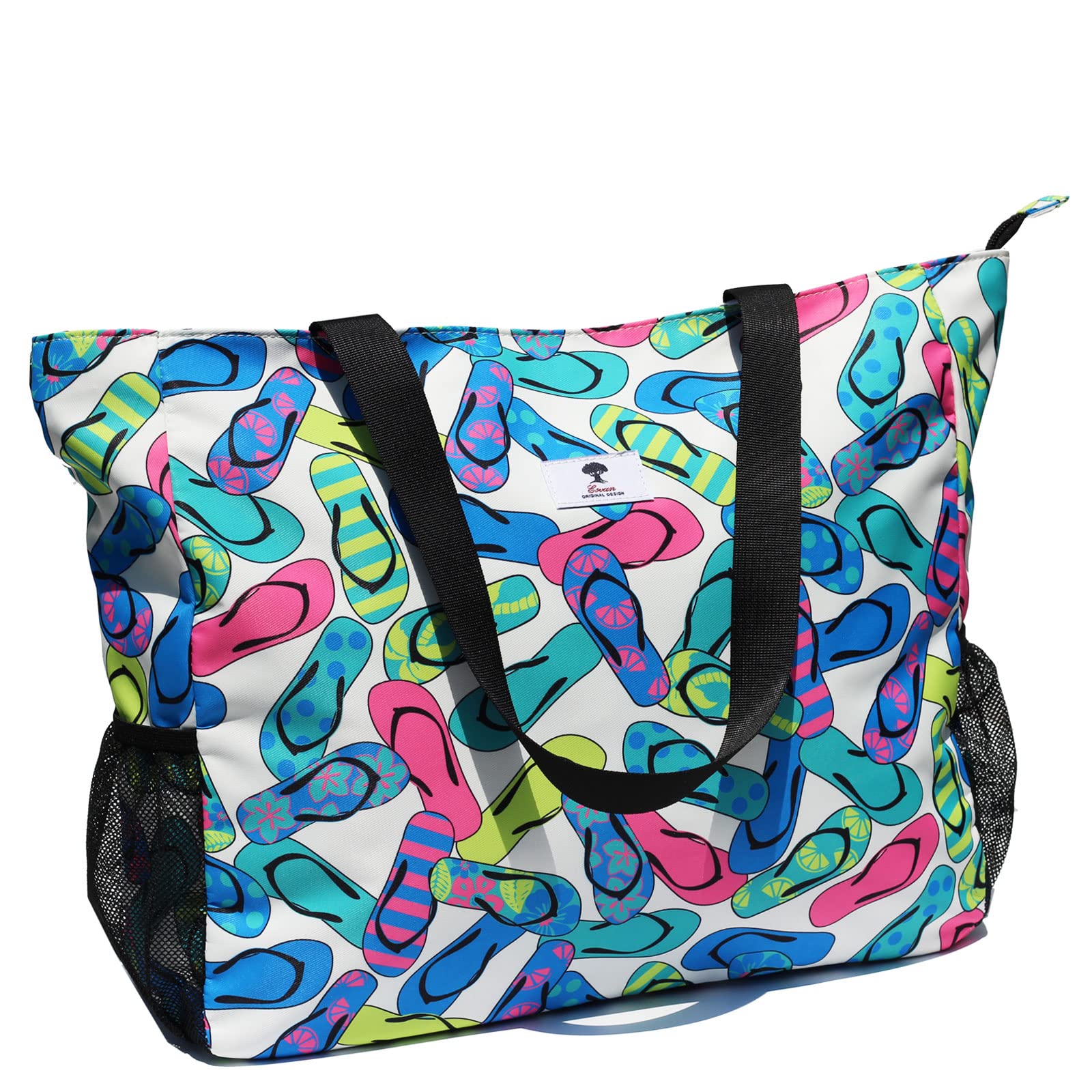 ESVAN LARGE BEACH BAG Water Resistant Lightweight 20 inch Women Oversize Tote Bag for Gym Beach Travel Pool Yoga Nurse, Z3, XL โ image 1