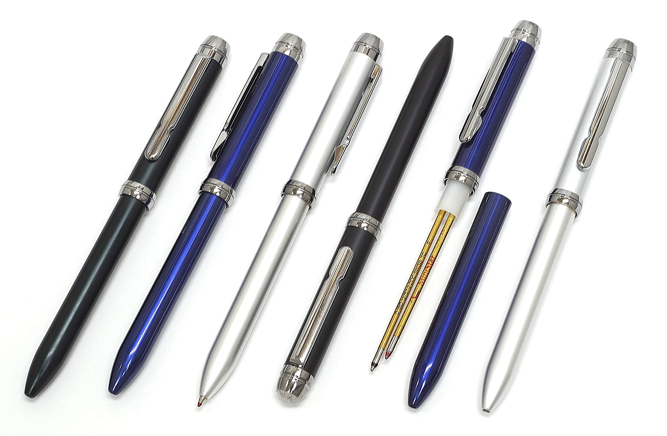 T22-K2-2CA-2-S Japanese Metal 2-Color Rotating Ballpoint Pen Super