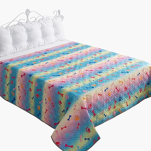 Miniatura 8 de Fundas impermeables para cama de perro para protección de sofá, manta de perro y mascota, protector de muebles (82 x 120 pulgadas, gris + gris