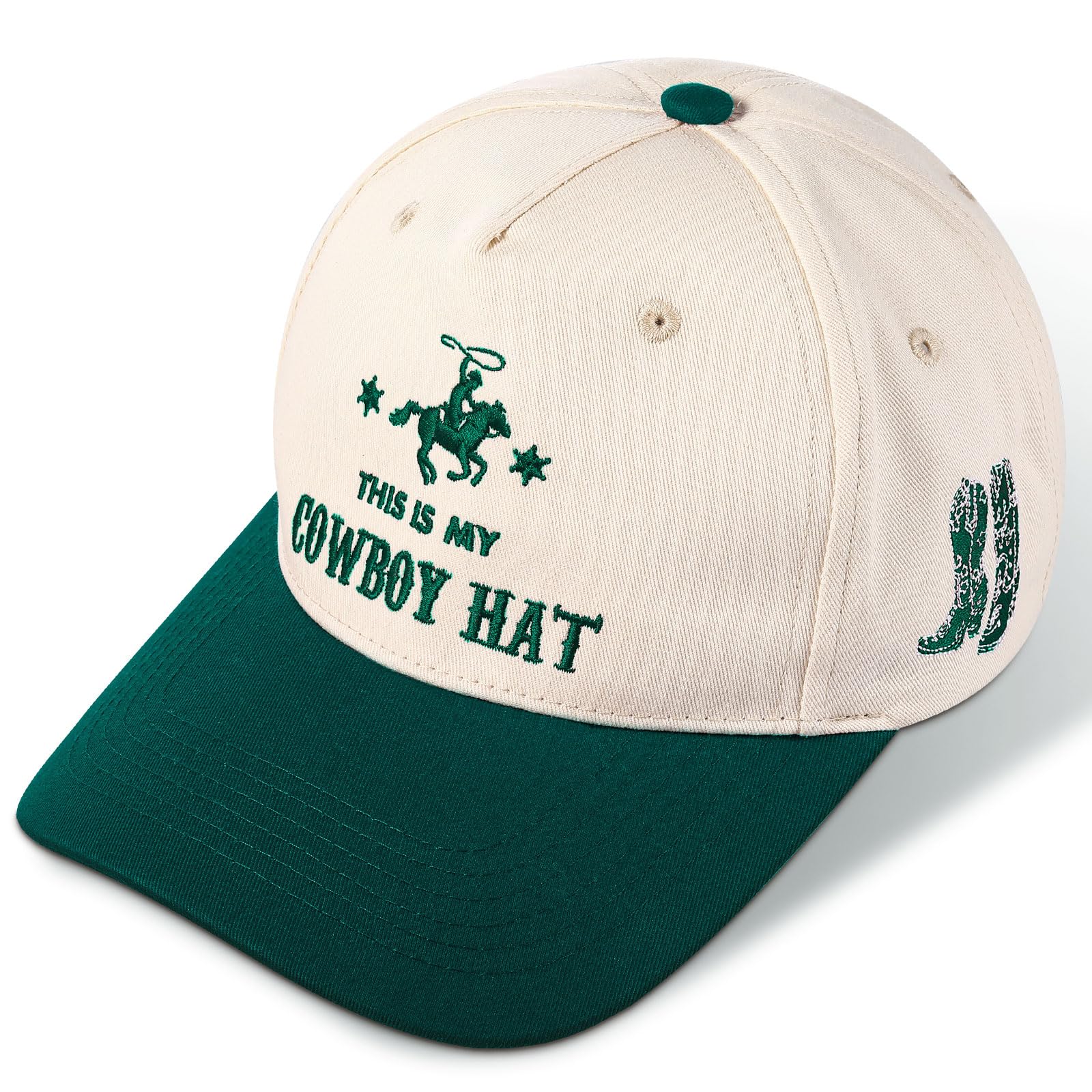 JaGely Two Tone Western Cowboy/Cowgirl Trucker Hat for Women Men Gift Vintage Embroidered Country Baseball Cap