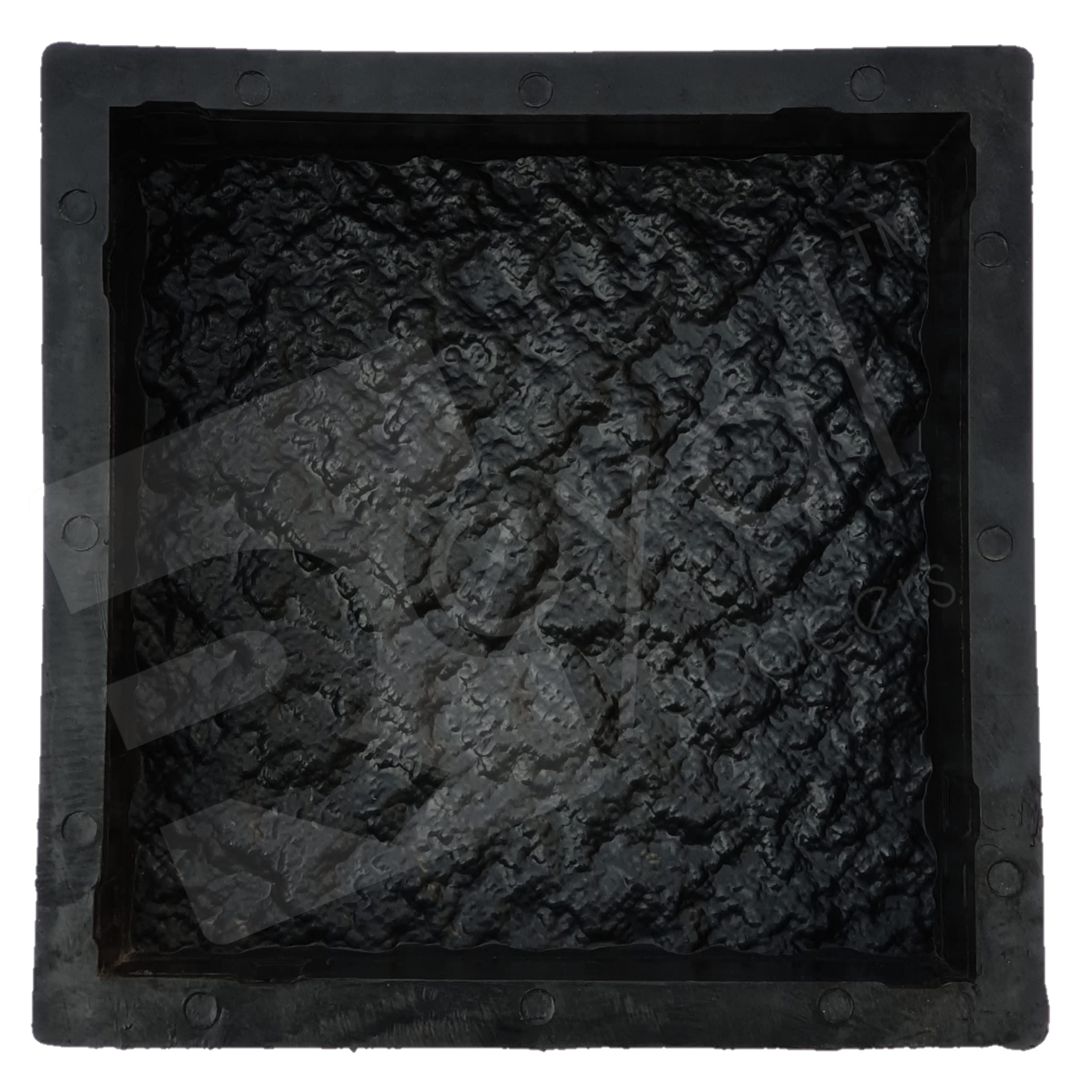 Reyal 8x8 Stone Paver Block Mould 60mm (Black PVC) Make In India For Outdoor Garden Pathmaker Road Paving Stone Tiles