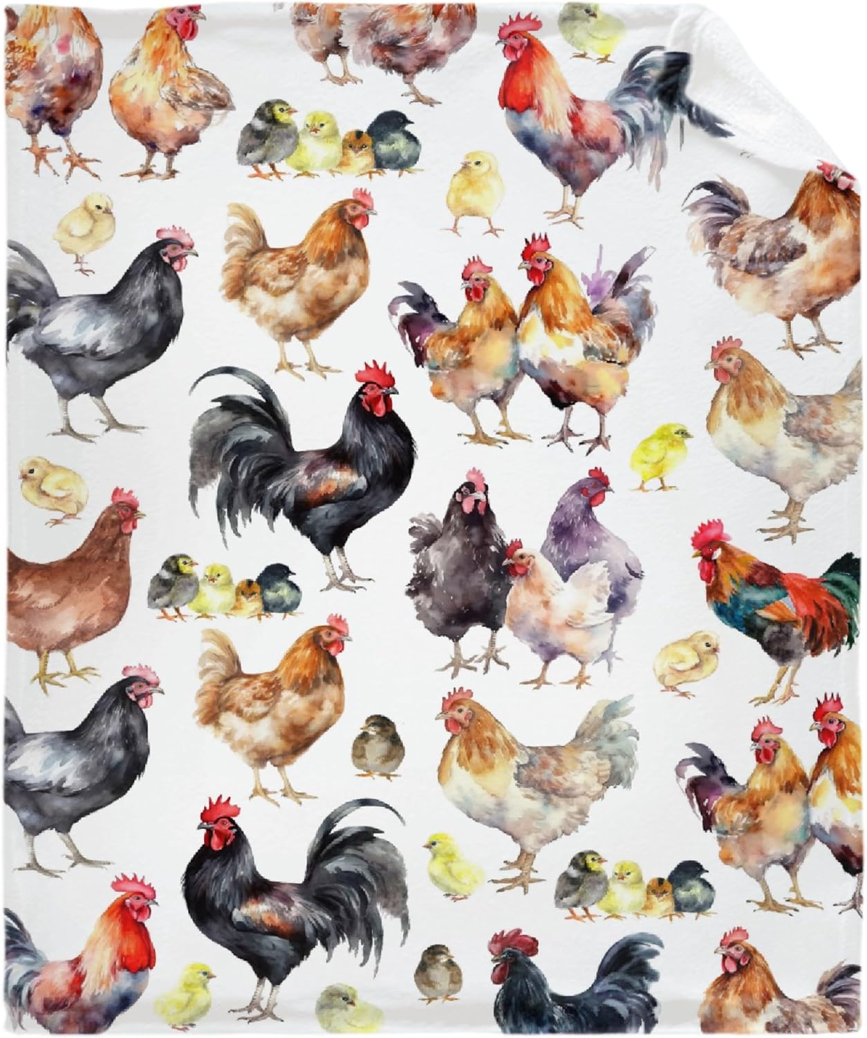 Chicken Blanket Gifts Super Soft Lightweight Flannel Blankets Throw for Kids, Adult, Suitable for Couch, Sofa, Bed, Camping, Travel All Seasons 50"x60" for Teen