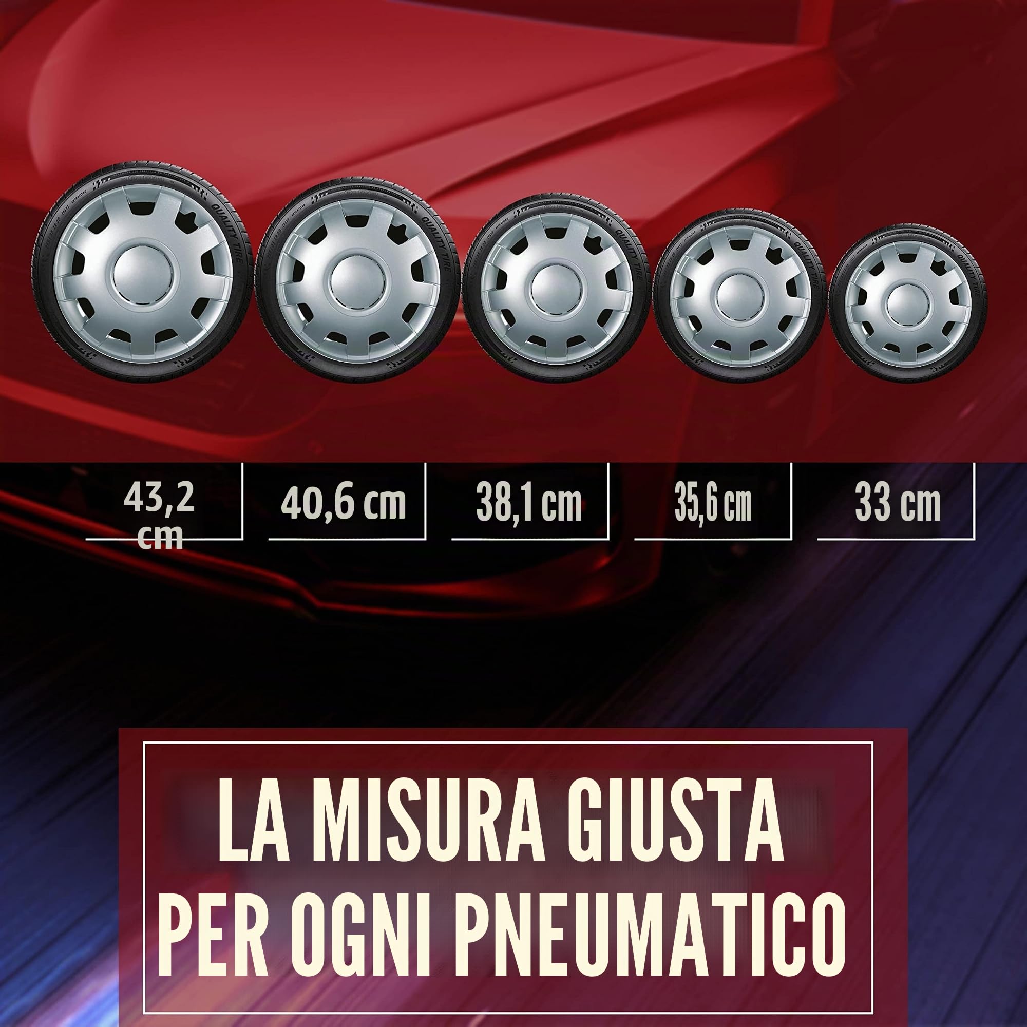 Albrecht Copricerchi 15 Pollici Argento Alfa Set da 4 per Cerchi in Acciaio