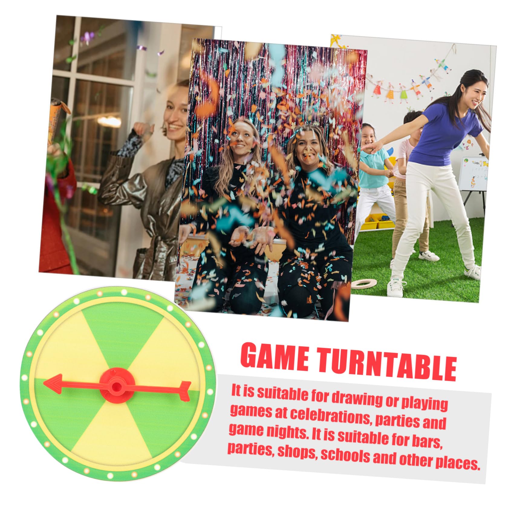 Cabilock 8stücke Preisrad Rotierendes Für Erwachsene Tischspiel Für Partys Verlosungen Und Events Tragbar Und Kompakt Für Hochzeiten Geburtstage Und Feiern