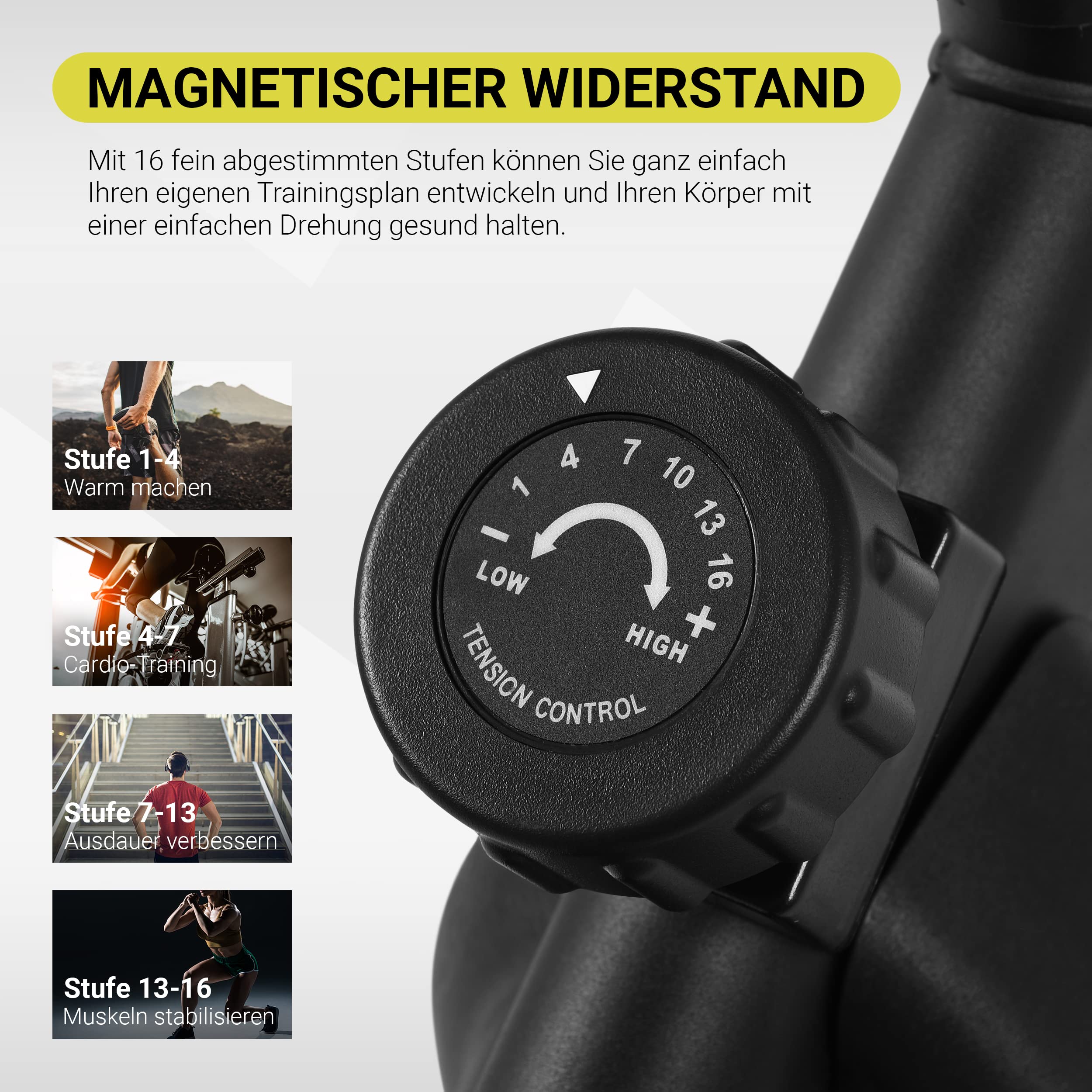 Cycling Bike Premium Black Series | Speed Bike 8 kg Volano con resistenza magnetica | Ergometro - Cyclette con app Bluetooth | Fitness Cyclette