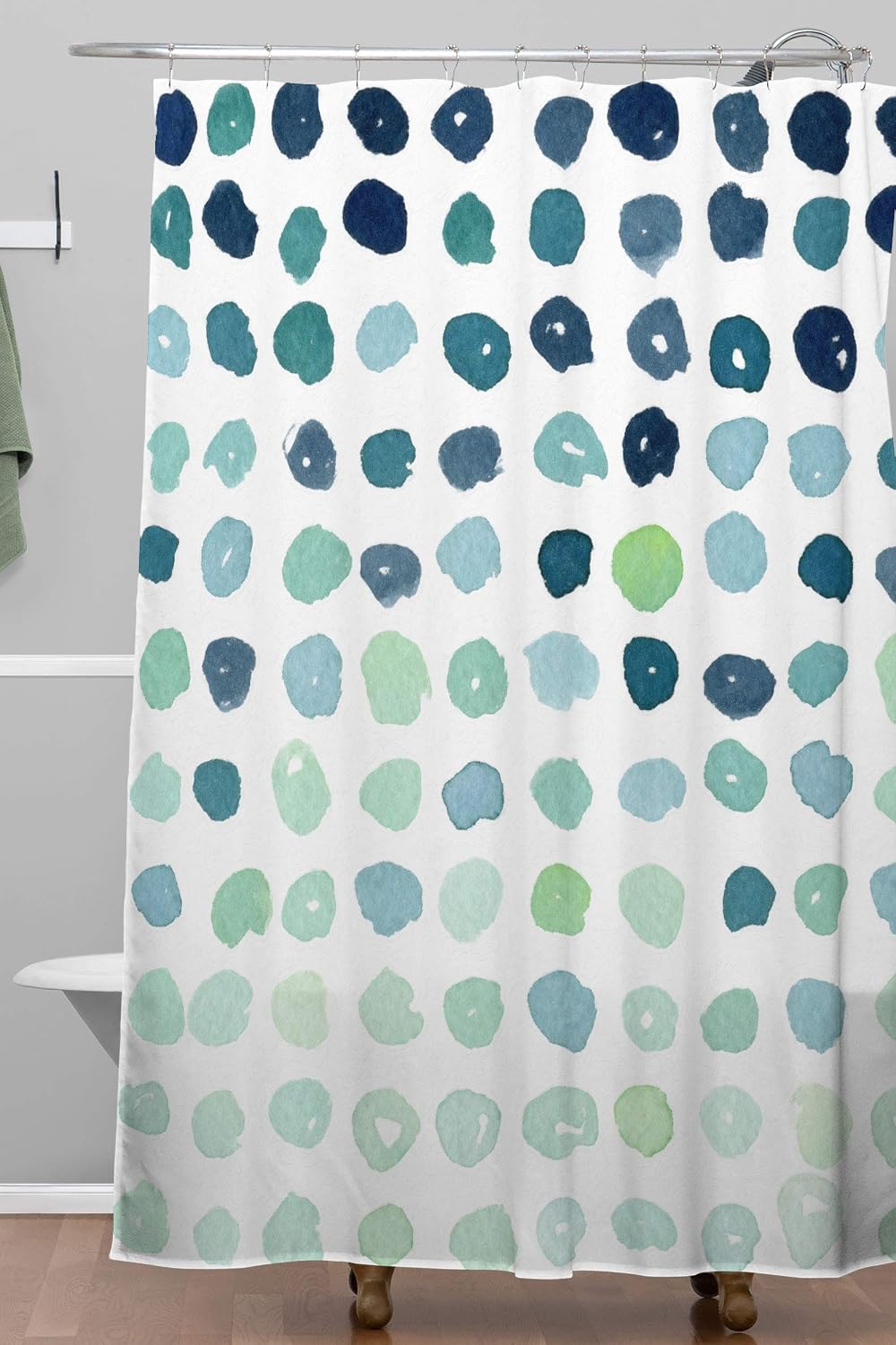Deny Designs Social Proper Fallen Shower Curtain, 72x69, Blue