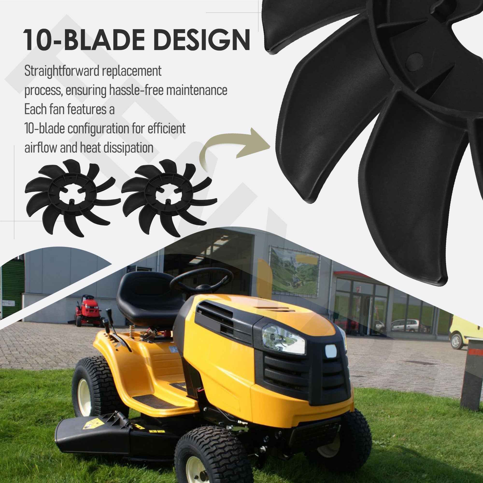 Amazon.com : 55217 Lawn Mower 10 Blade Transmission Fan, 2 Pack