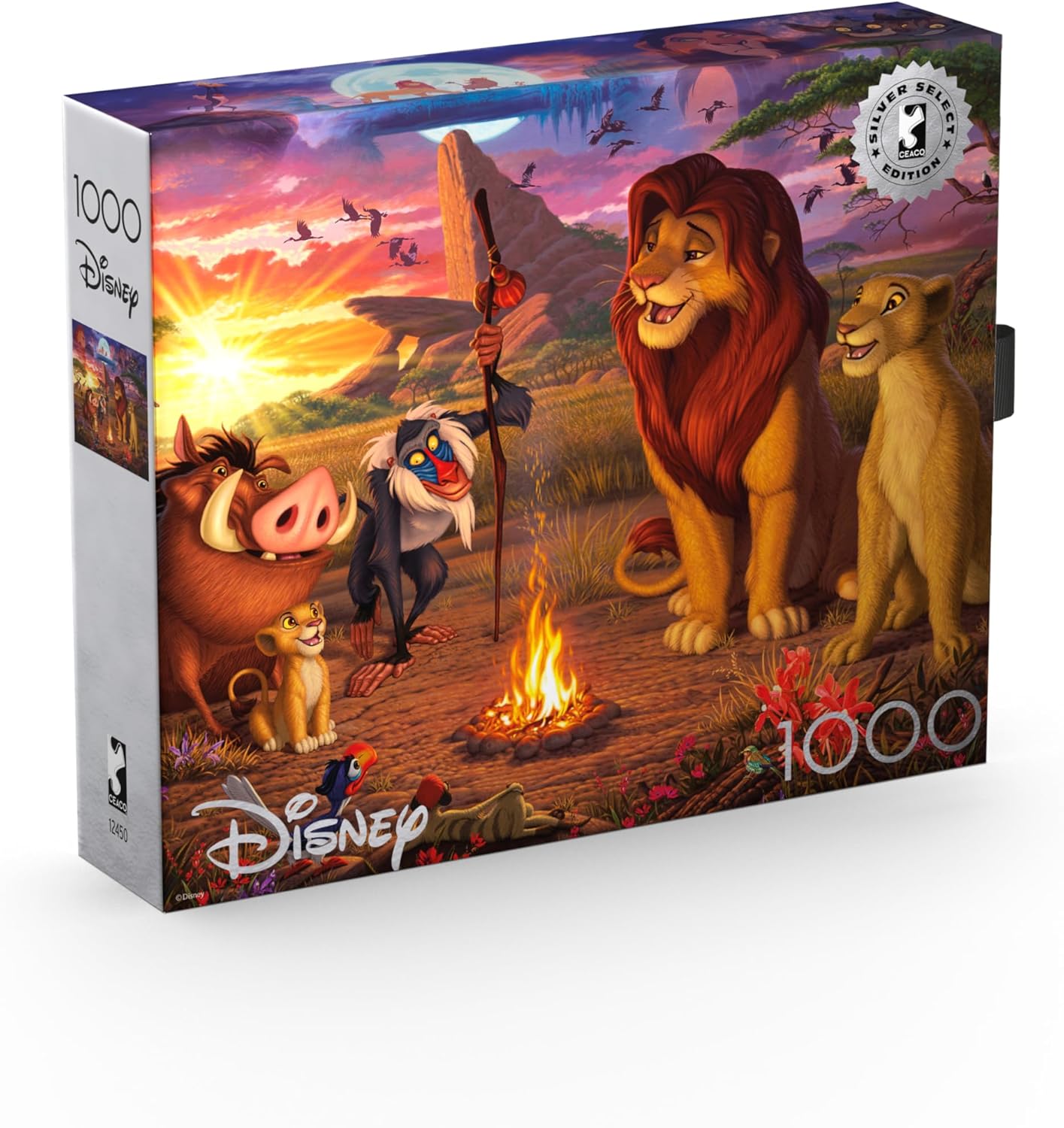 Ceaco - Silver Select - Disney - Steve Read - The Lion King Vignette - 1000 Piece Jigsaw Puzzle for Adults - Challenging Puzzle Perfect for Game Nights - Finished Size is 26.75 x 19.75