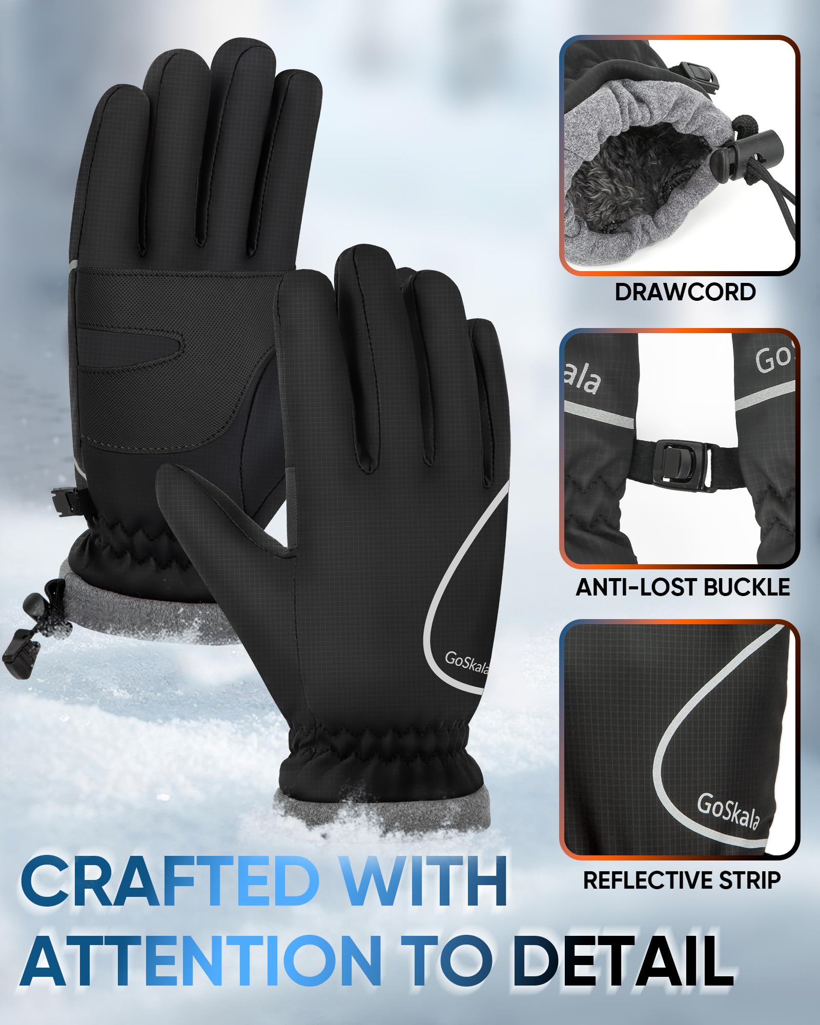 Fahrrad Handschuhe Herren Damen, Warme Sporthandschuhe mit Touchscreen [Weiches Vlies & Atmungsaktive] Radsporthandschue Laufhandschuhe Sporthandschuhe Unisex