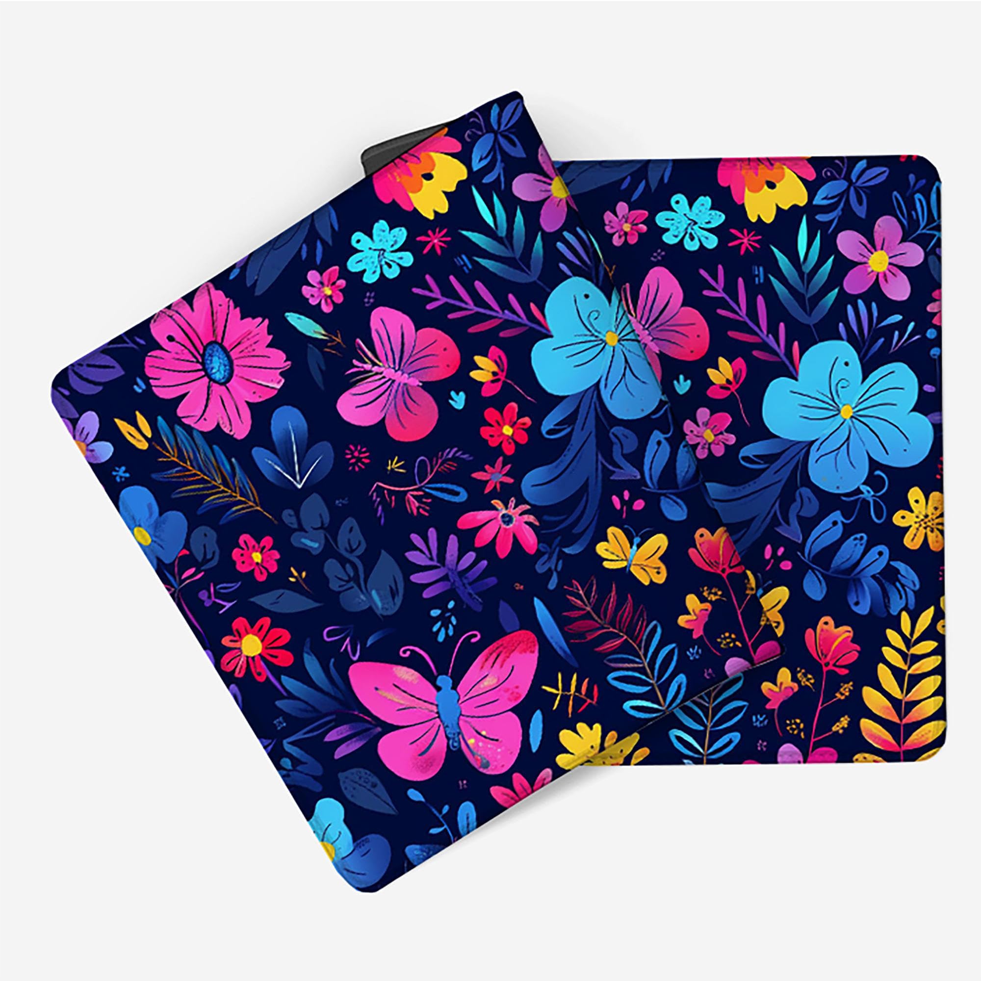 Niebieska podkładka pod mysz XXL, podkładka na biurko, 1200 x 600 cm, szyte krawędzie, podkładka pod mysz, gumowa podstawa, motyl, podkładka pod mysz, stabilna przyczepność na gładkich powierzchniach,