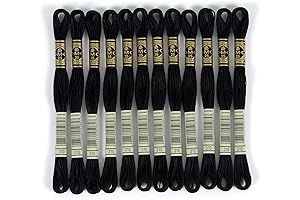 DMC Six Strand 100% Cotton Embroidery Floss, Black