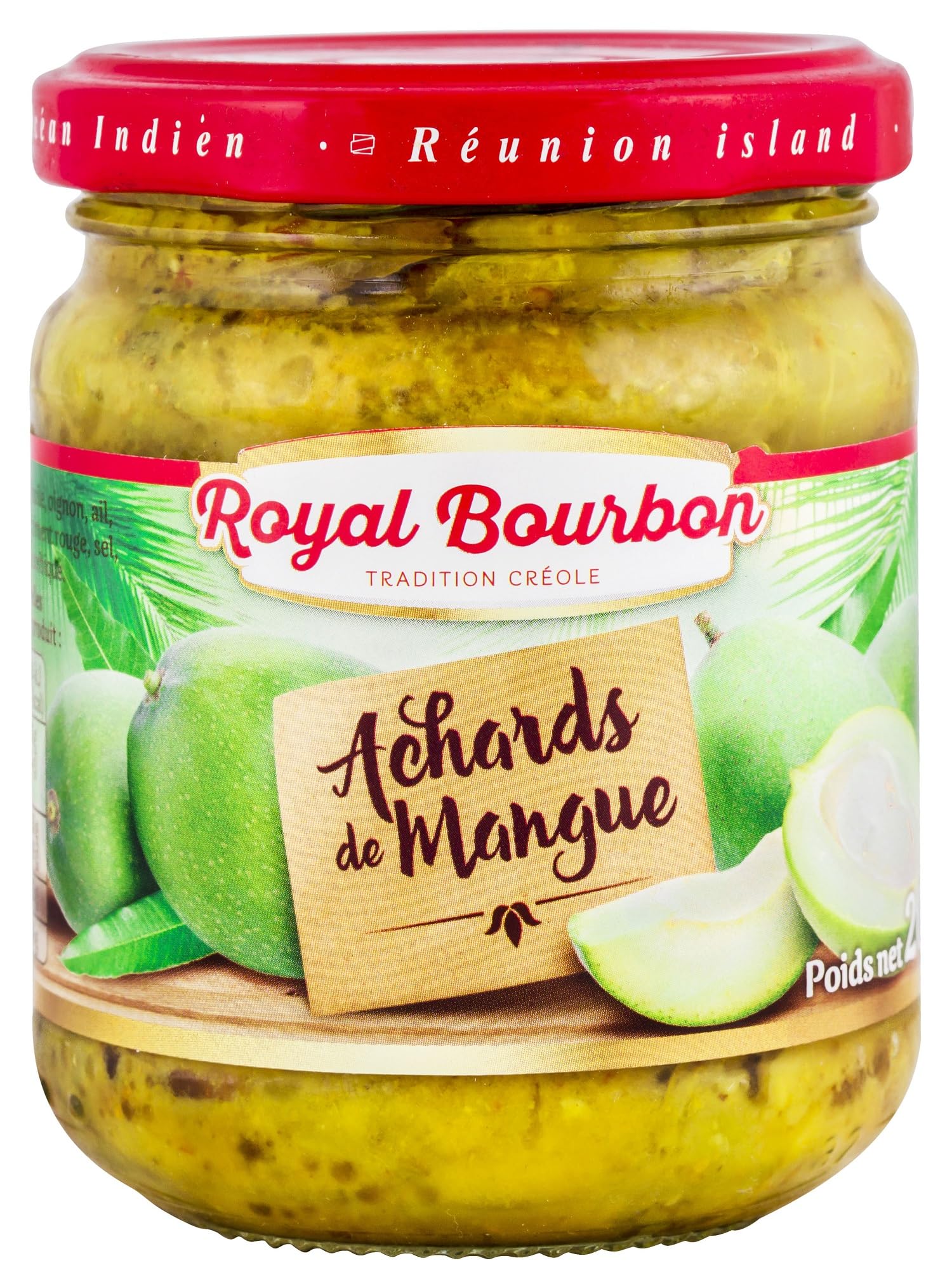 ROYAL BOURBON - Ile de la Réunion - Achards Pot en verre de 200g :