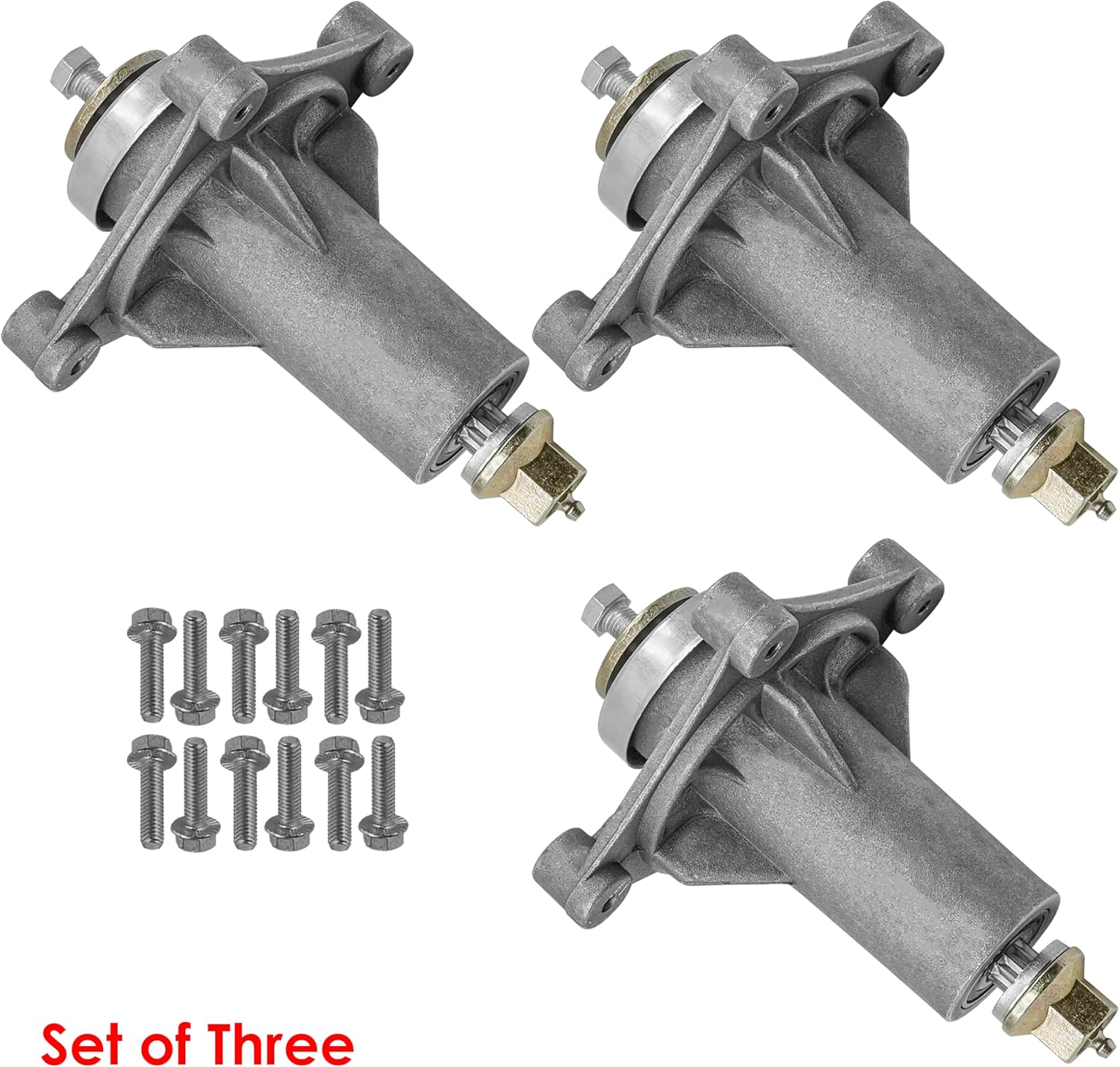 Caltric 3 Spindle Assembly Compatible with Husqvarna YTH24K48 YTH2348 Spindle Assembly