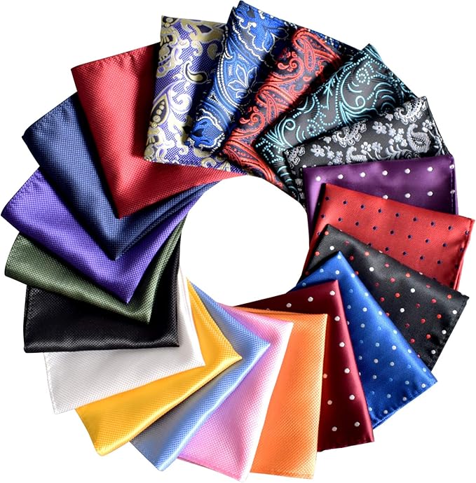 Pocket Squares for Men 20 Pack Mens Pocket Squares handkerchiefs Set