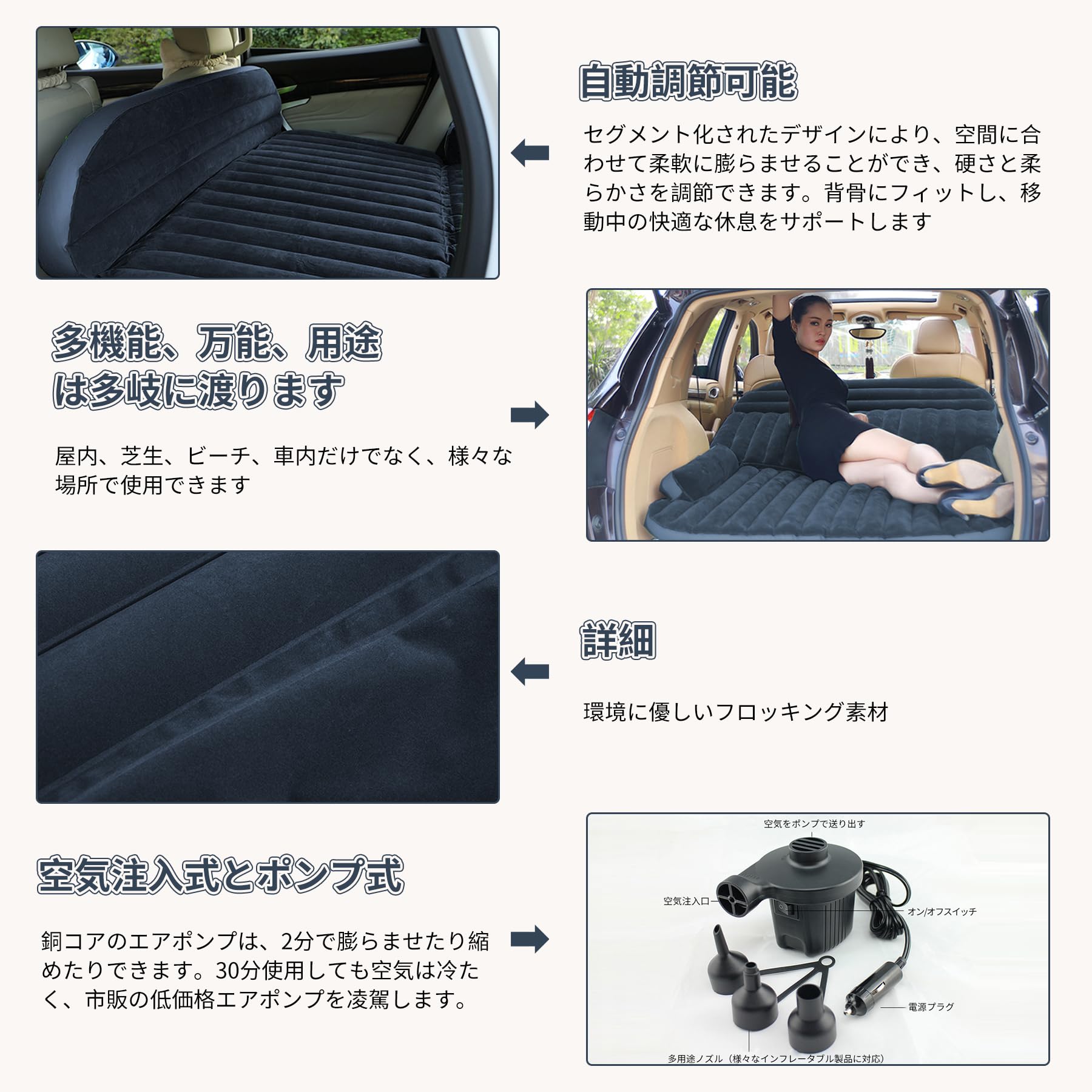 Amazon.co.jp: MINIXIAODA 車中泊 マット エアーマット 車載 SUV MPV Amazon.co.jp: MINIXIAODA 車中泊 マット エアーマット 車載 SUV MPV