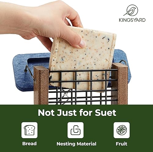 Miniatura 5 de Kingsyard Comedero de plástico reciclado para pájaros, comedero de cola para colgar en exteriores, resistente y duradero, ideal para pájaros