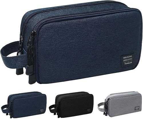 Bolsa de aseo para hombre impermeable organizador bolsa viaje afeitado Dopp kit perfecto accesorio de viaje azul oscuro Bolsa de aseo para hombre impermeable organizador bolsa viaje afeitado Dopp kit perfecto accesorio de viaje azul oscuro