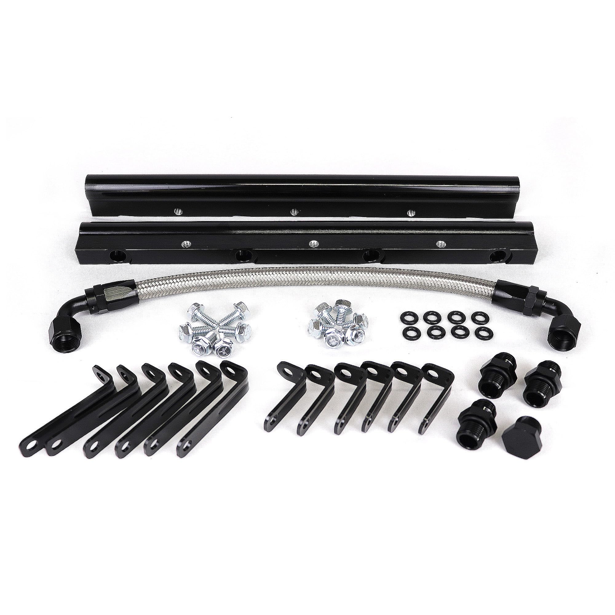 JGhyperX 534-218/219 Fuel Rail Kit EFI 8AN LS Compatible with GM Gen III or IV LS1 LS3 L92 only fit for 300-136 300-137 intake manifold V8 Engines