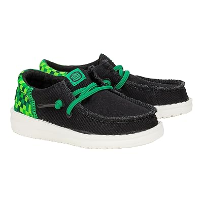 Hey Dude Kids Wally Funk Gaming (Toddler) Boys Shoes Black/Green
