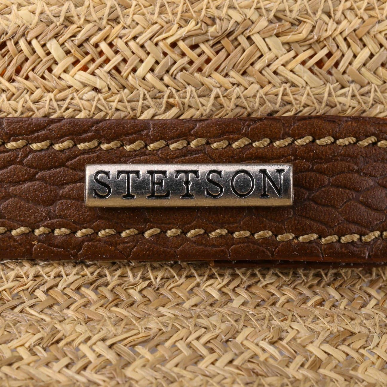 Stetson Barnell Traveller Chapeau de Paille de Raphia Bande en Cuir Homme Printemps Ete