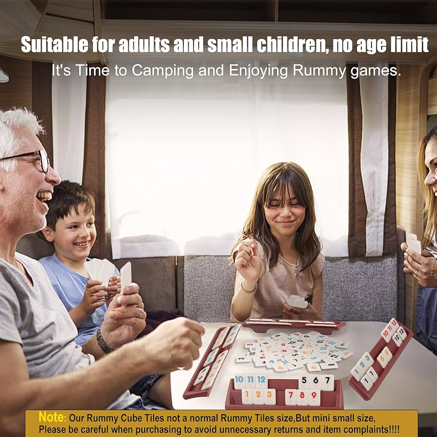 _ Rumy   Smilejoy Mini Rummy Game,Travel Size Rummy Cube with Durable