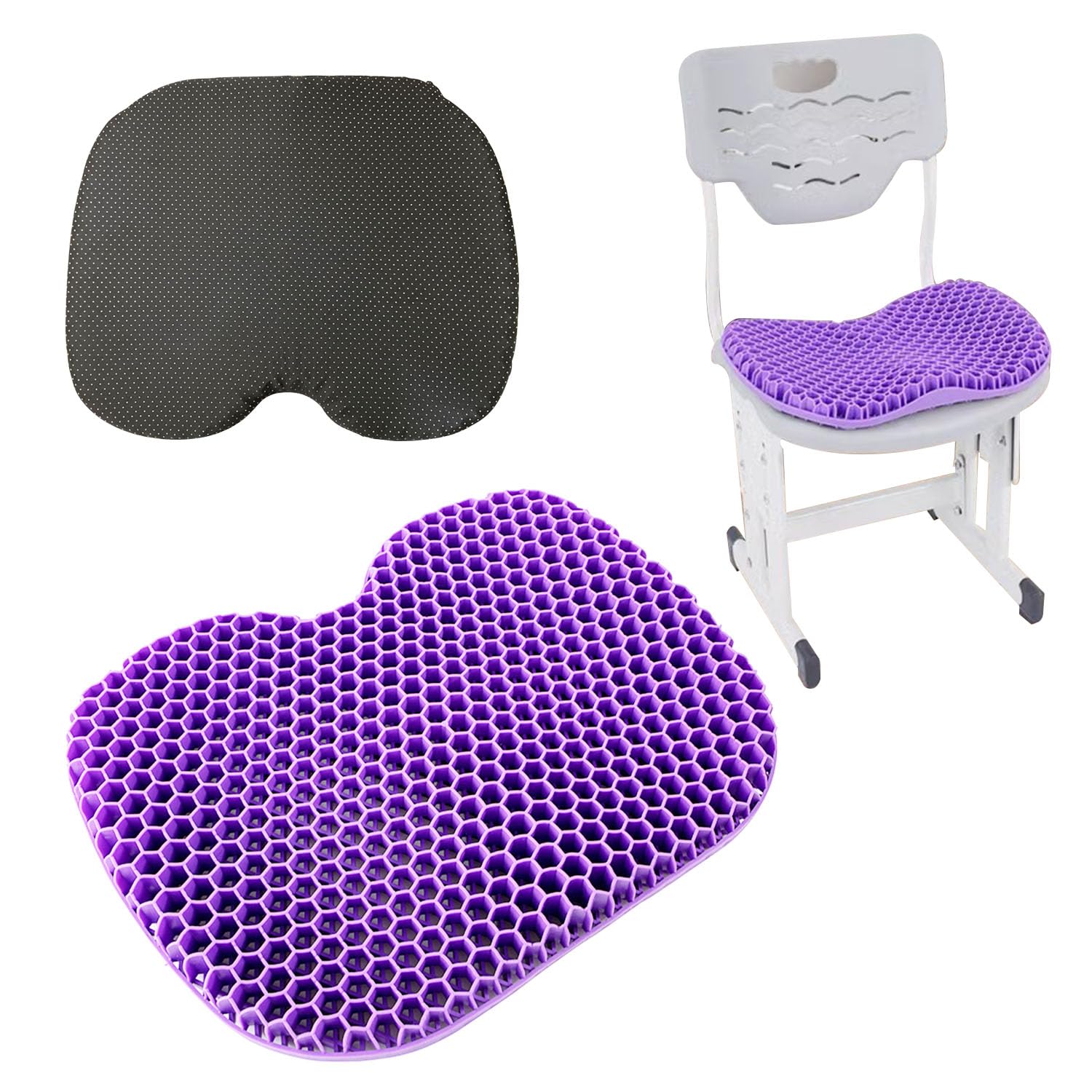 Luksinlong Cuscino Gel Sedia, Cuscino a U Ergonomico, Cuscino Antidecubito, Cuscini per Sedie da Ufficio, Automobili e Sedie a Rotelle