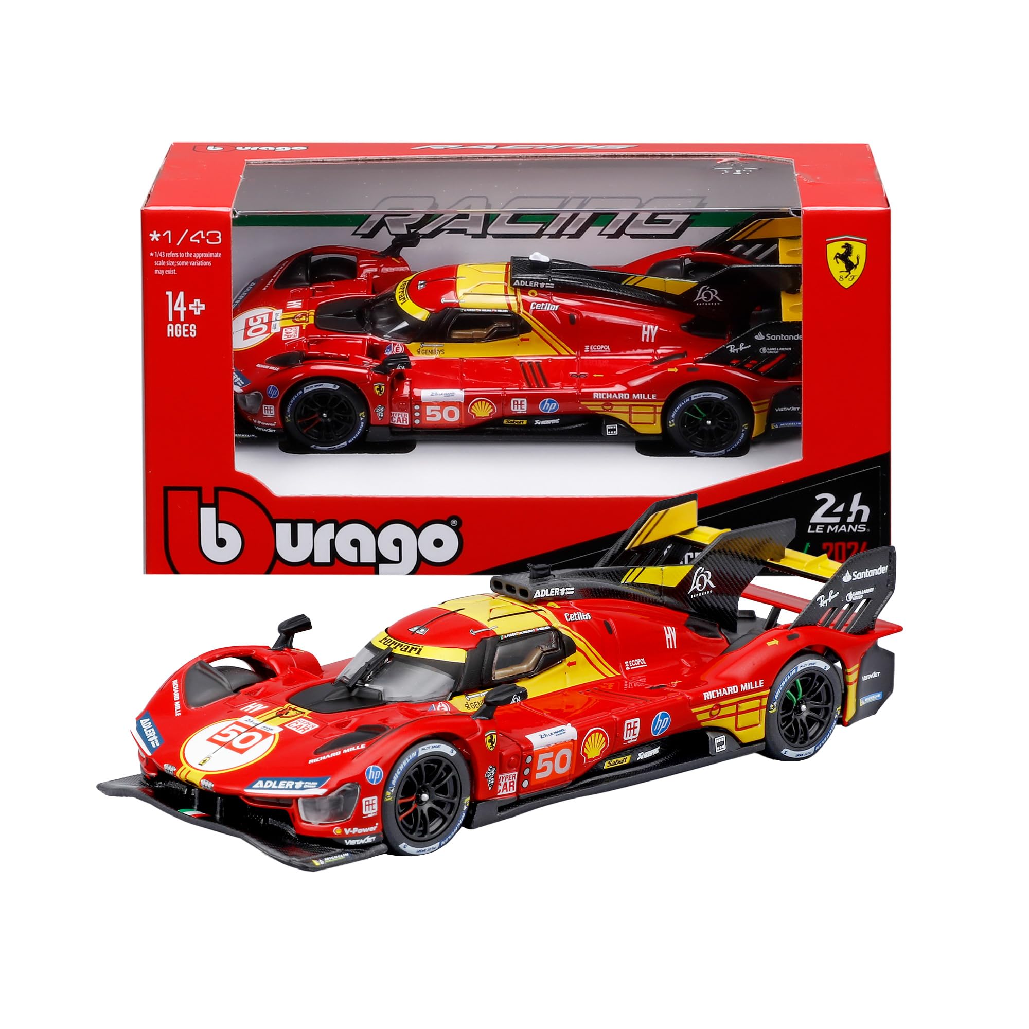 Ferrari 499P Winner 2024 #50 Bburago 1:43 Diecast Auto Replica