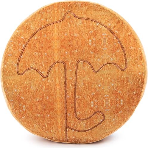 Netflix Squid Game Dalgona - Almohada de felpa con forma de caramelo almohada decorativa súper suave mide 15 pulgadas