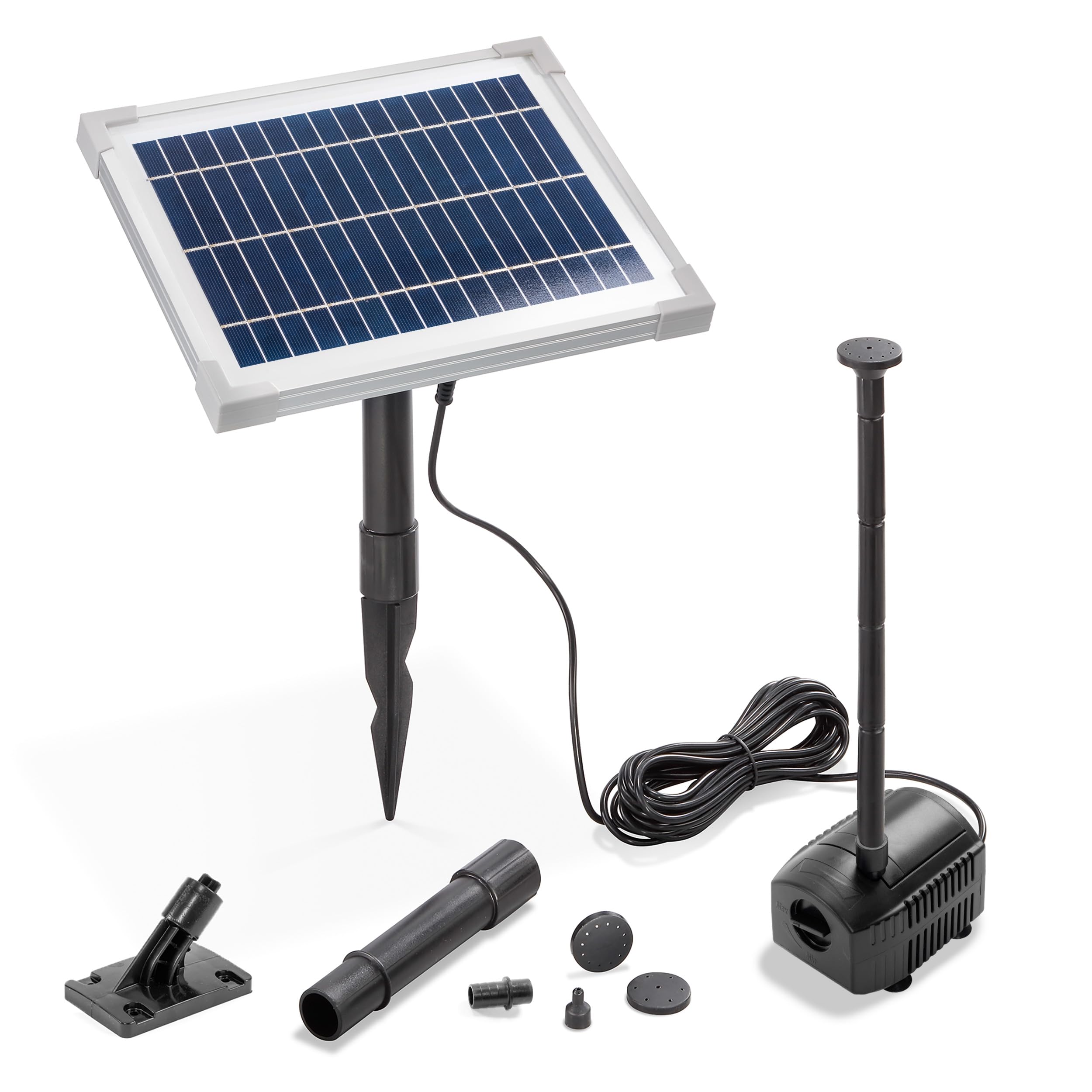 esotec Solar-Teichpumpenset 420l/h Solarpumpe mit Trockenlaufschutz 101908