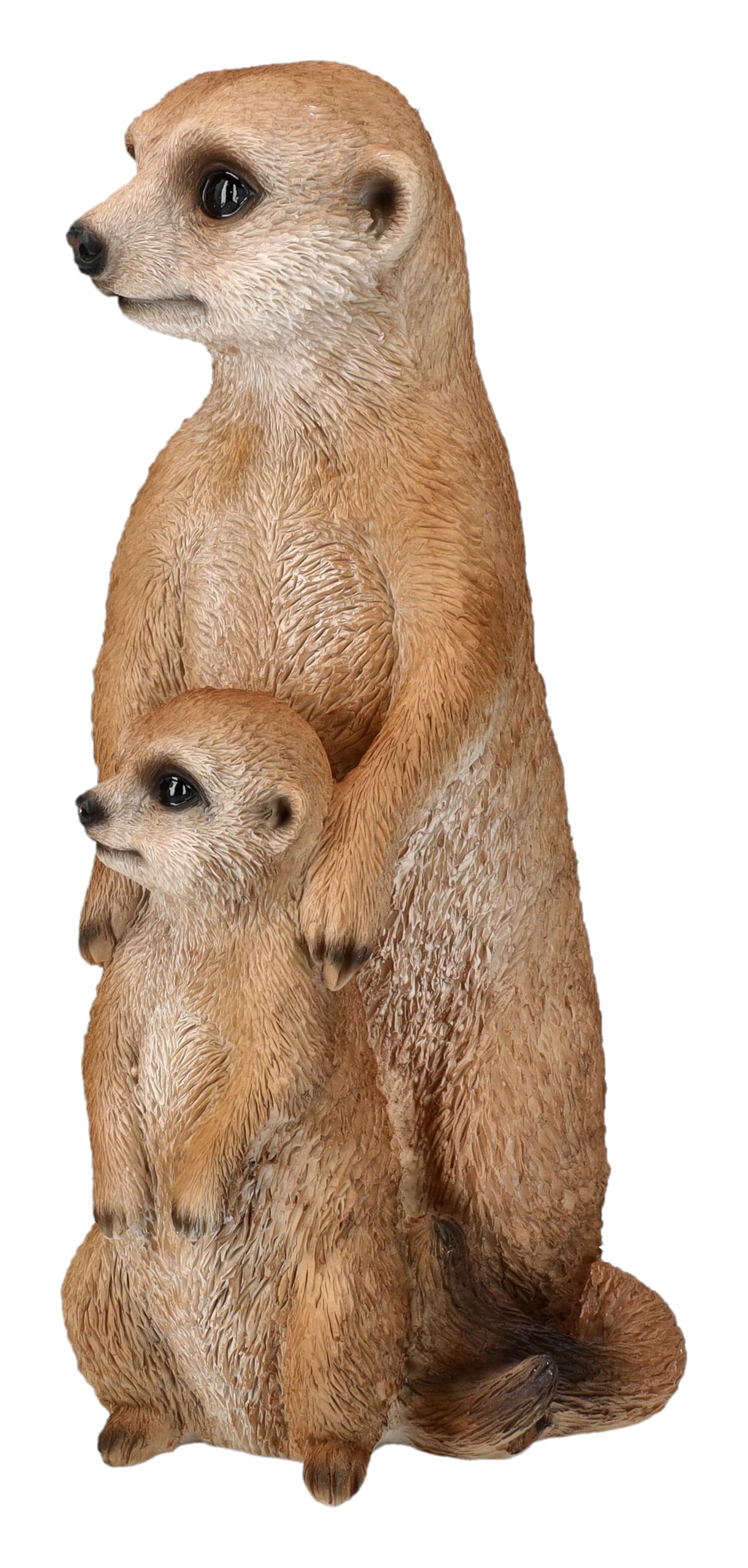 Figuren Shop GmbH Liebevolle Gartenfigur: Erdmännchen Familie von HotAnt - 27 cm Garten Deko Figur