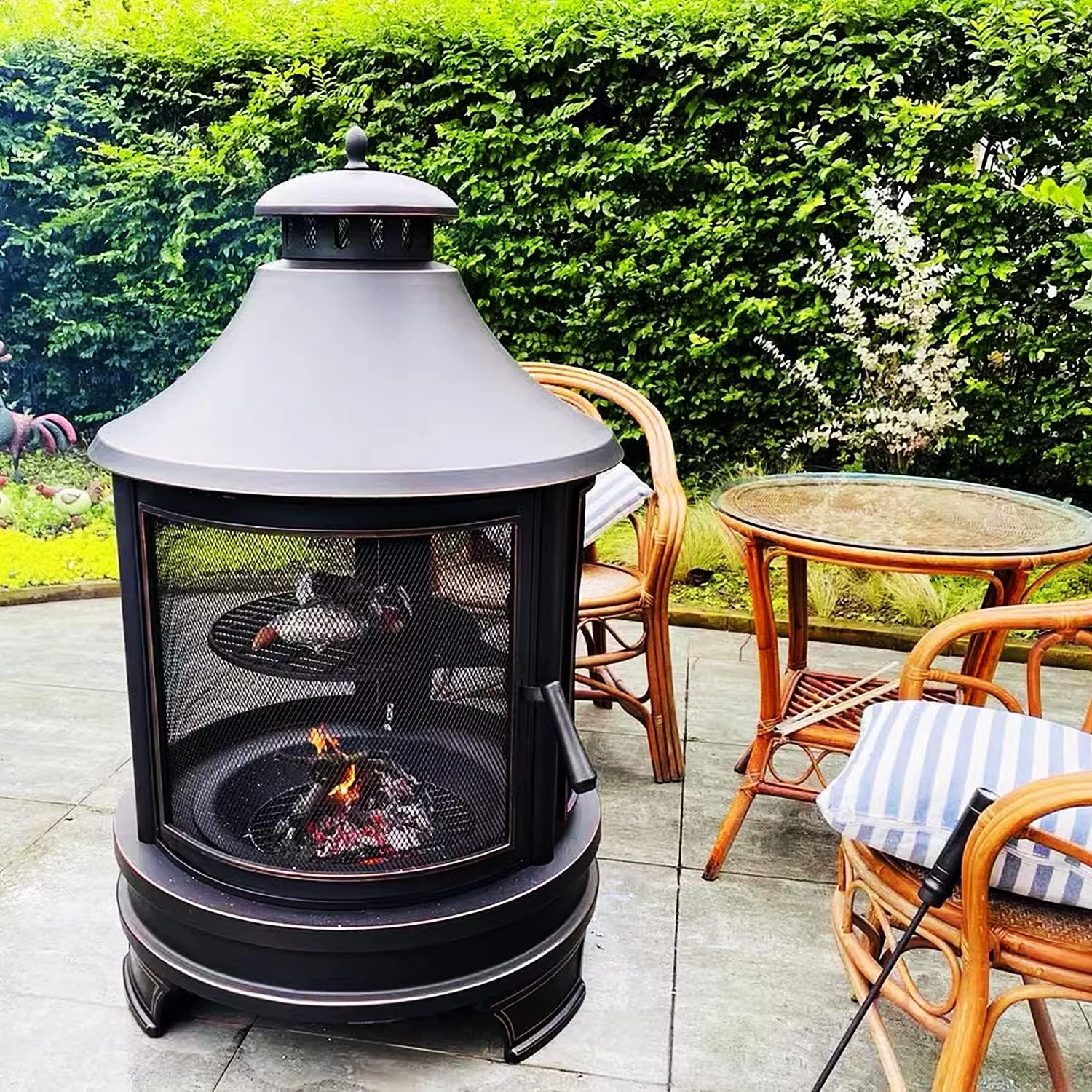 Amazon.co.jp DIY屋外ヒーター、360°高速加熱パティオヒーター、ガレージファイヤーピットヒーター、屋外暖炉スペースヒーター