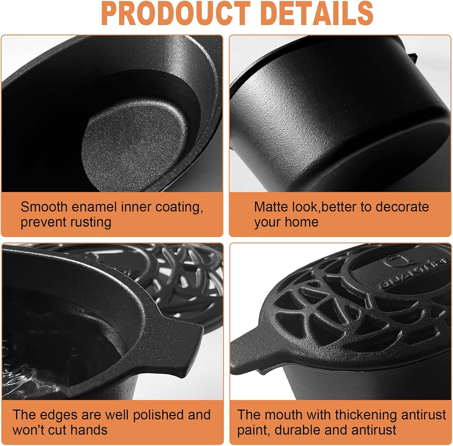 Wood Stove Steamer Rust Resistant,Fireplace Humidifier Pot Cast Iron Steamer for Home Indoor Decorative,2.5 Quart Capacity Matte Black