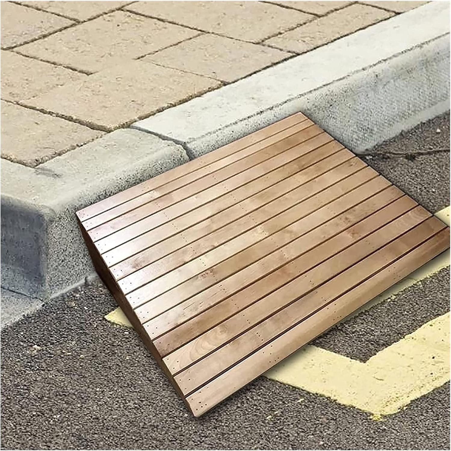 MYBAQ Door Threshold Ramp, Wood Entry Ramp for Home
