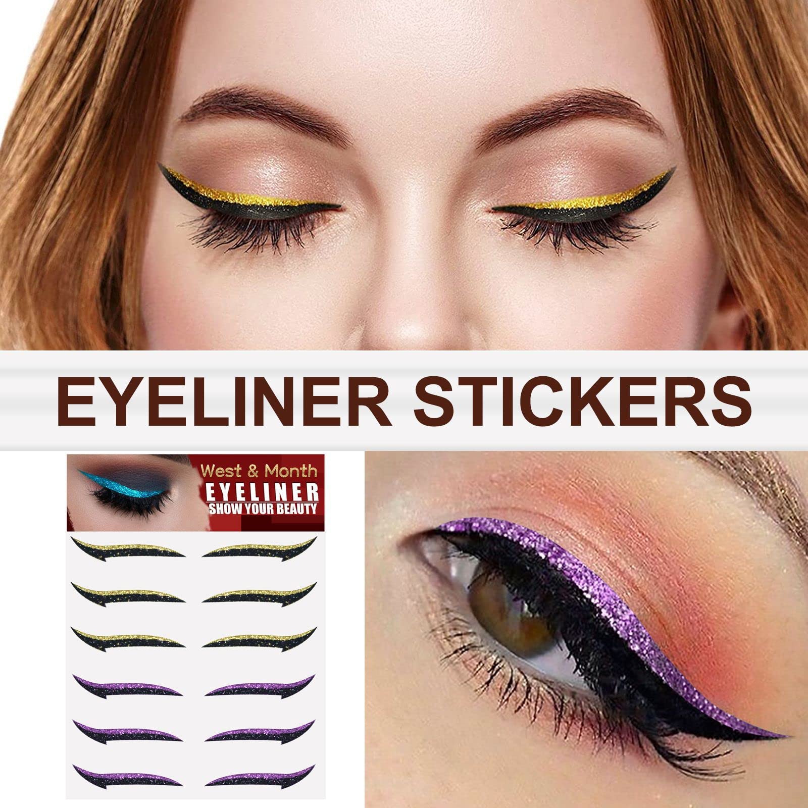 Taolivingmart Eyeliner Sticker 3 Pack Get a Glamorous Look with Easy-to-Apply European Style– 5 Pairs Party All Night with Stunning Eye Makeup Upgrade Your Eye Makeup Game…