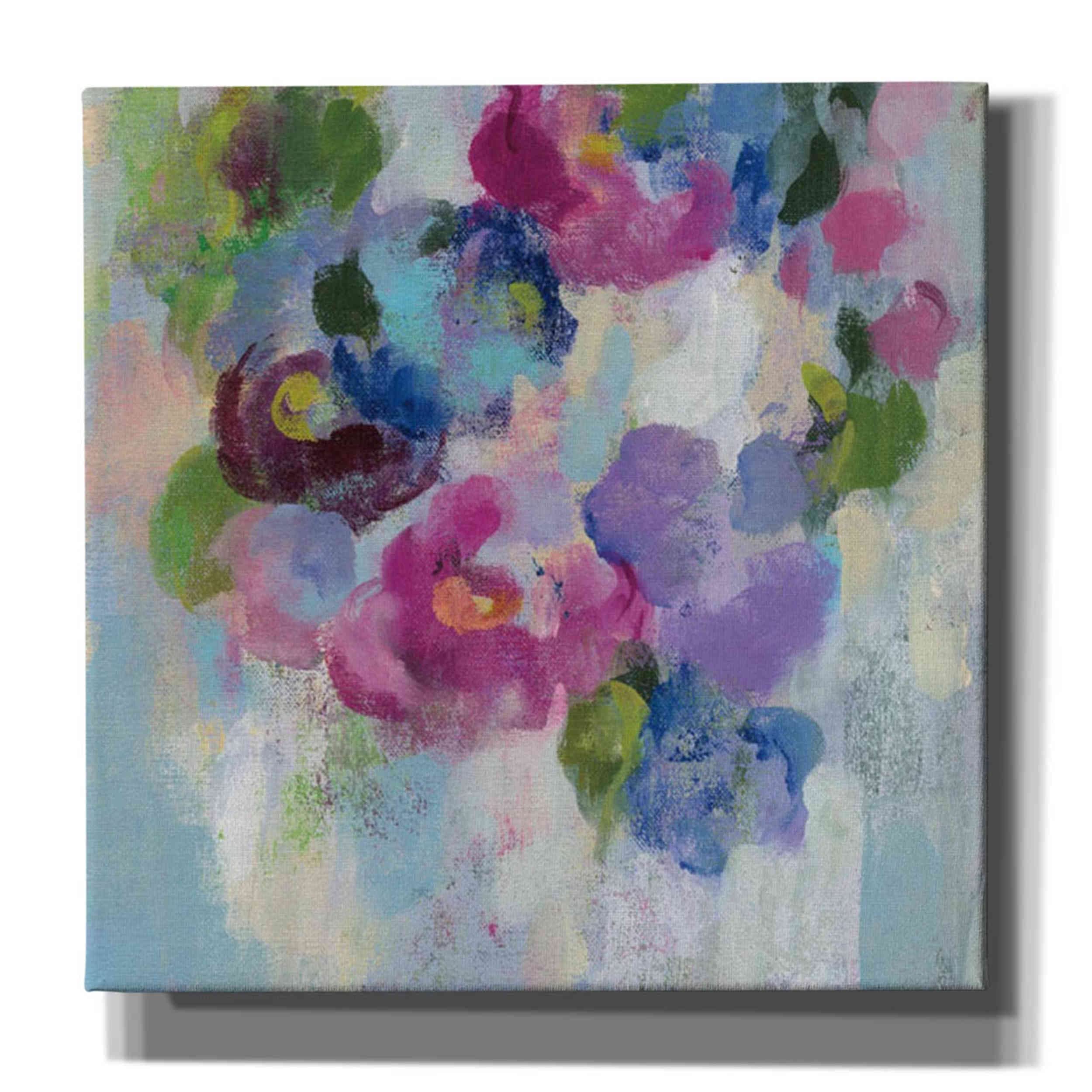 Epic Graffiti 'Pink and Blue II' by Silvia Vassileva, Canvas Wall Art, 18"x18"