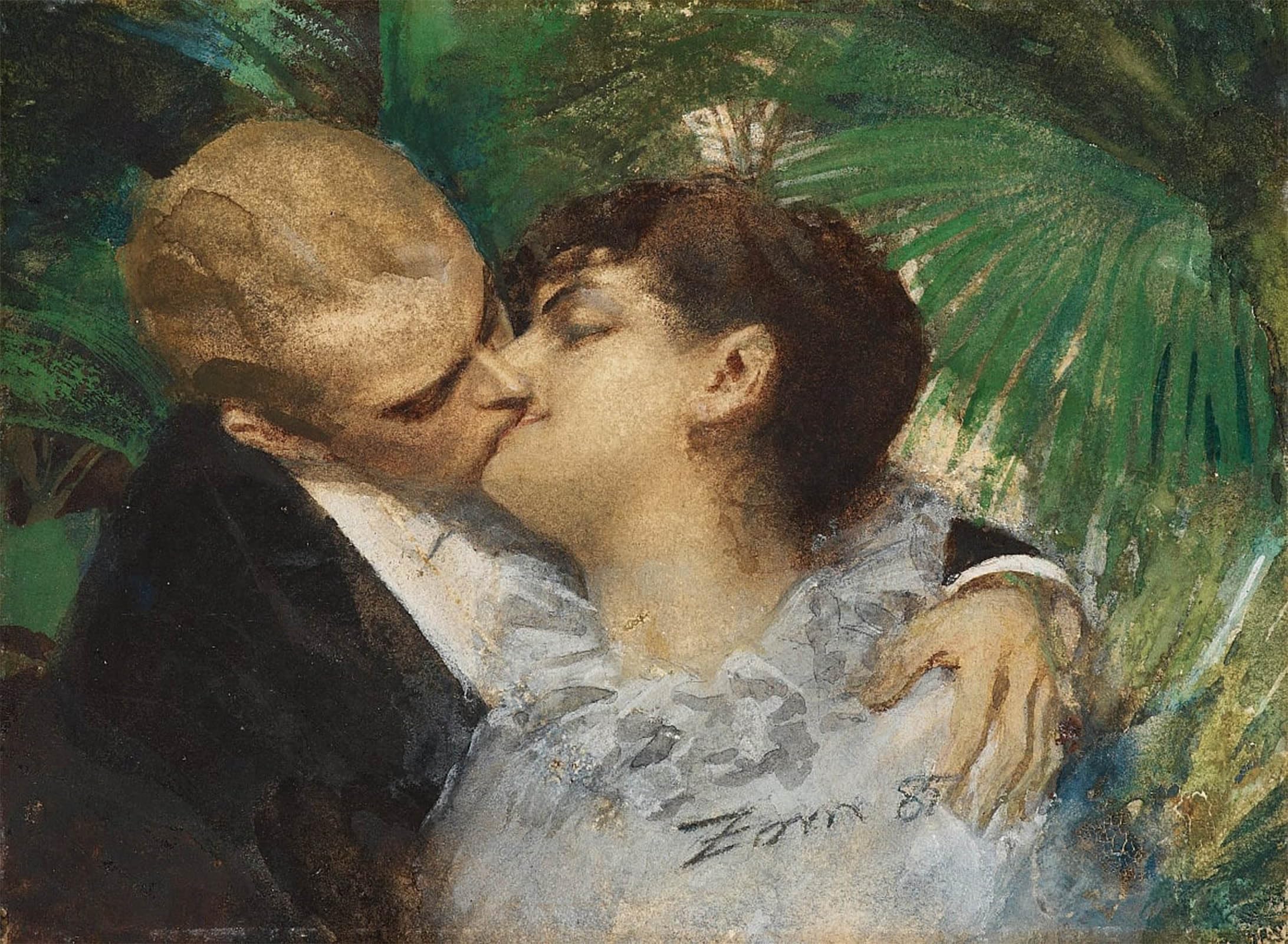 POSTERIIk Famous Animal Posters Vintage Picture The Embrace by Anders Leonard Zorn Modern Wall Decor for Home Decor 60x90cm