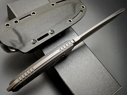 Miniatura 6 de Eafengrow EF129 Cuchillo de hoja fija, hoja tanto de acero DC53, mango G10, cuchillos fijos de espiga completa, cuchillo recto para campamento,