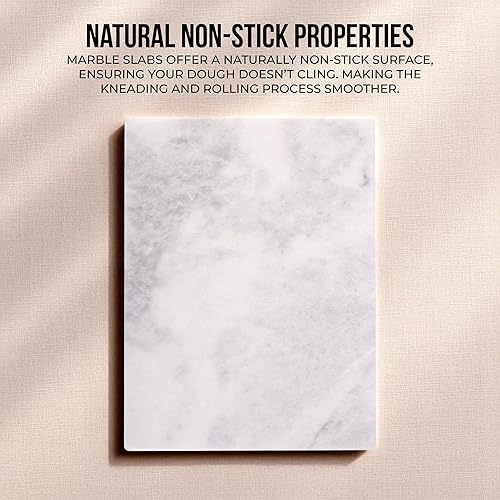 Miniatura 8 de Tabla de cortar de mármol de alta calidad para cocina, losa de mármol versátil, tabla de pastelería y mucho más. Mejora tu experiencia culinaria con
