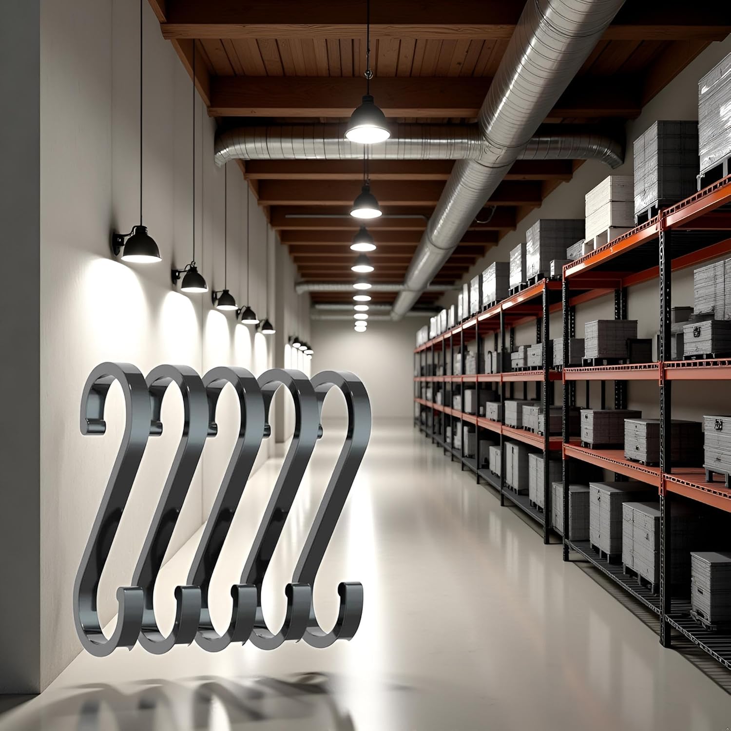 5 Pcs Black S-Shaped Hooks,Space Aluminum S Hook Multifunctional Hanging Hook Clasp Holder for Kitchen Bedroom Utility Hooks, Industrial Hooks Hardware, Home Storage Hooks - Image 6