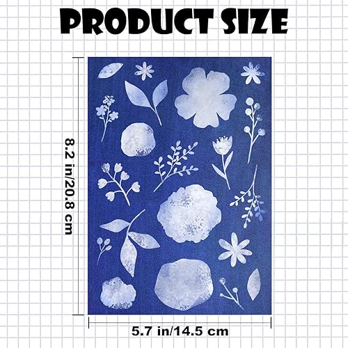 Miniatura 3 de Kit de 40 hojas de papel de impresión solar, papel cianotipo, papel de arte solar A5, alta sensibilidad de la naturaleza al solactivado por el sol,