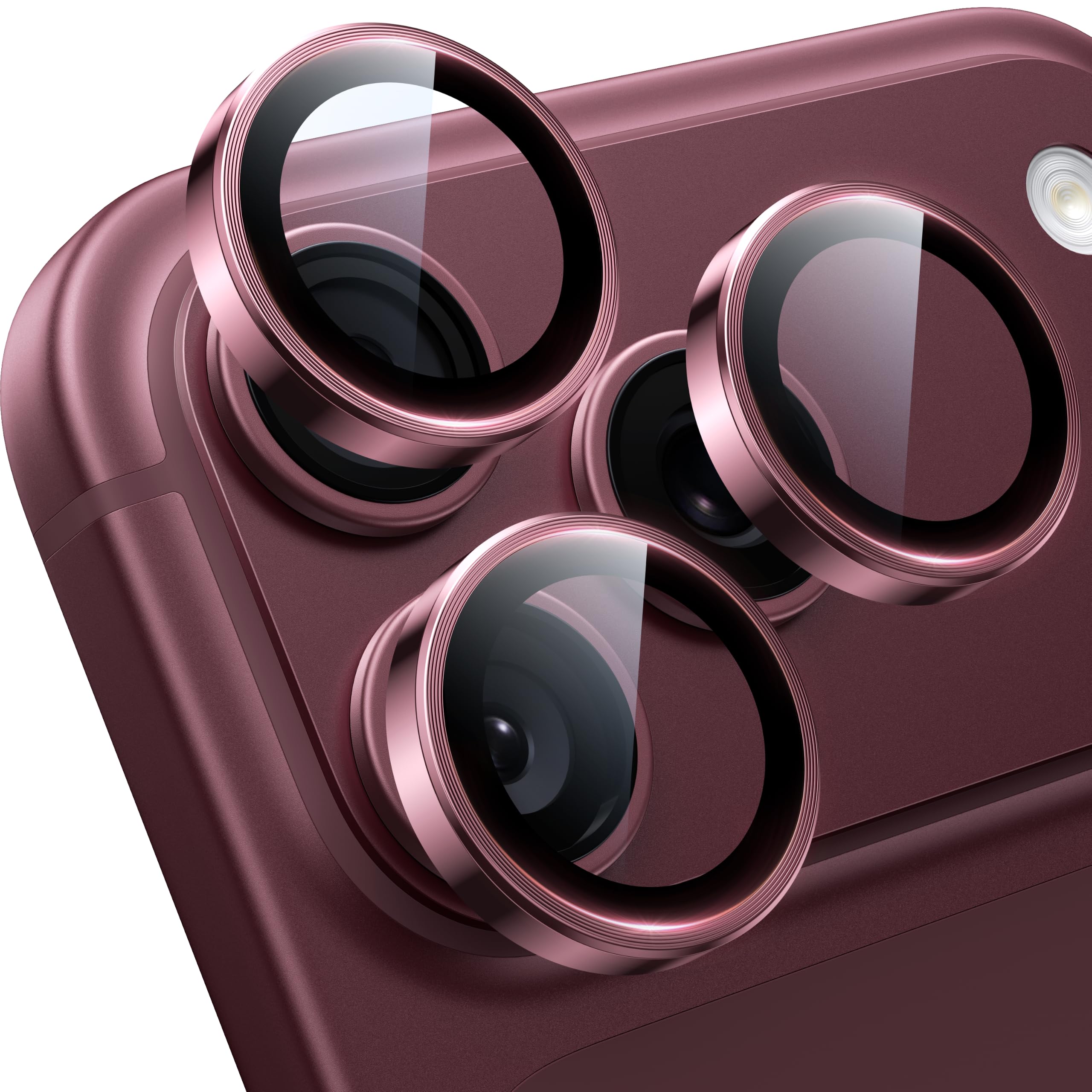 WSKEN for iPhone 18 Pro/iPhone 18 Pro Max Camera Lens Protector - Burgundy | Original Shooting Mode, Individual Metal Cover Film, Case Friendly, Shatterproof HD Tempered Glass Camera Screen Protector