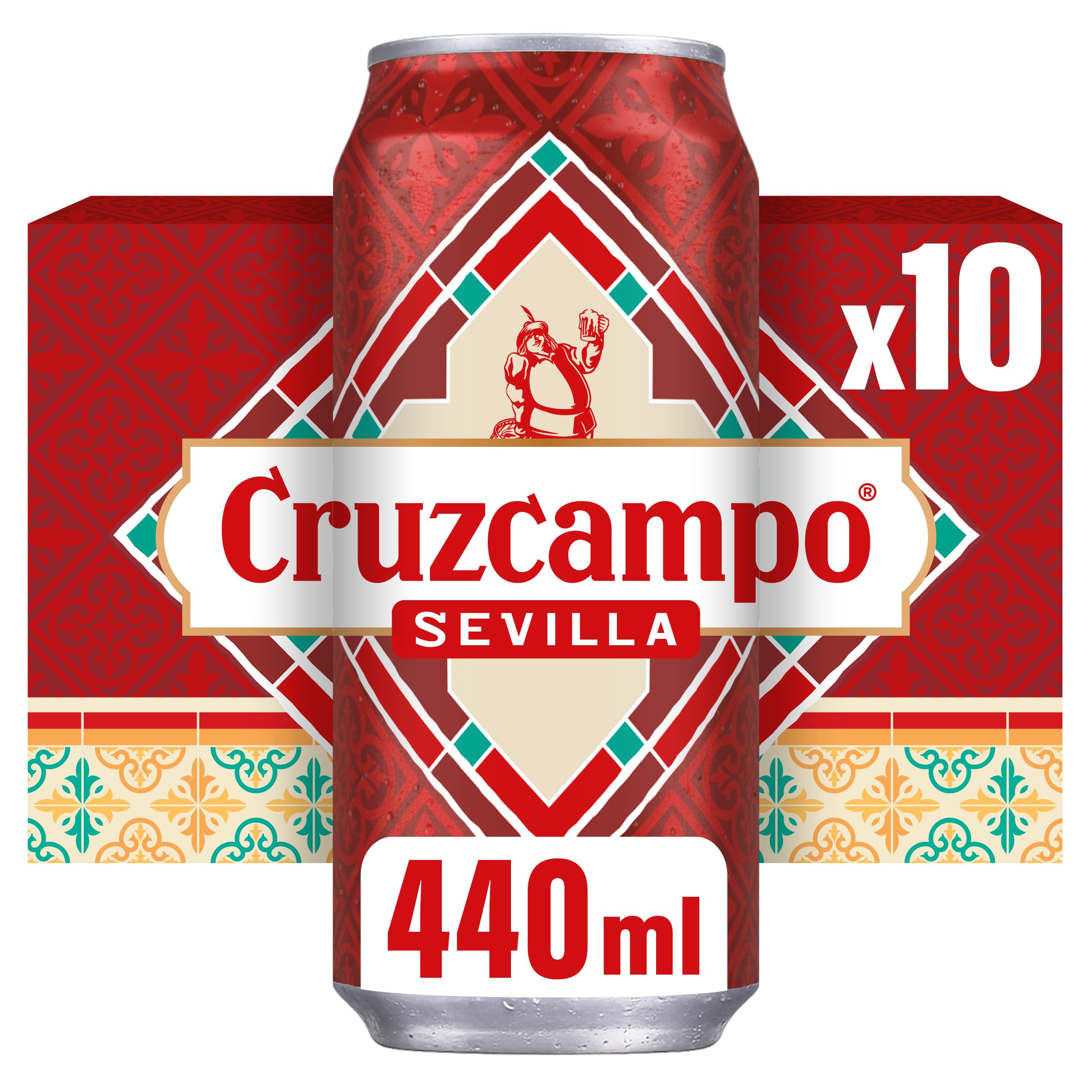 Cruzcampo Sevilla Lager Beer 4.4% Abv Cans 10X440ml