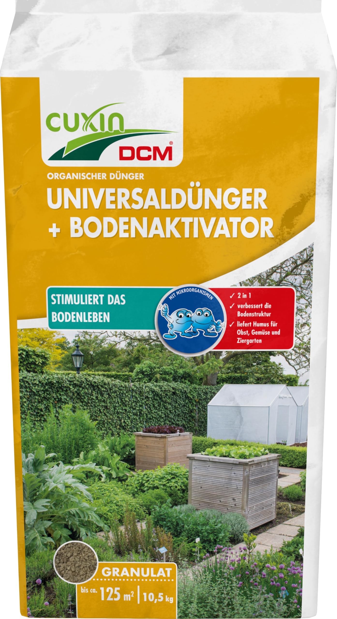 CUXIN DCM Universaldnger + Bodenaktivator- mit Bacillus sp. - effektive  Mikroorganismen - Gartendnger - Gemsednger - organischer NPK-Dnger-  10,5 KG : Amazon.de: Garten